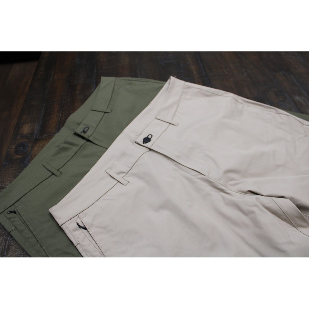 Lot Of 2 Public Rec Chino Pants Mens 36x34 Green Beige Polyester Straight Leg